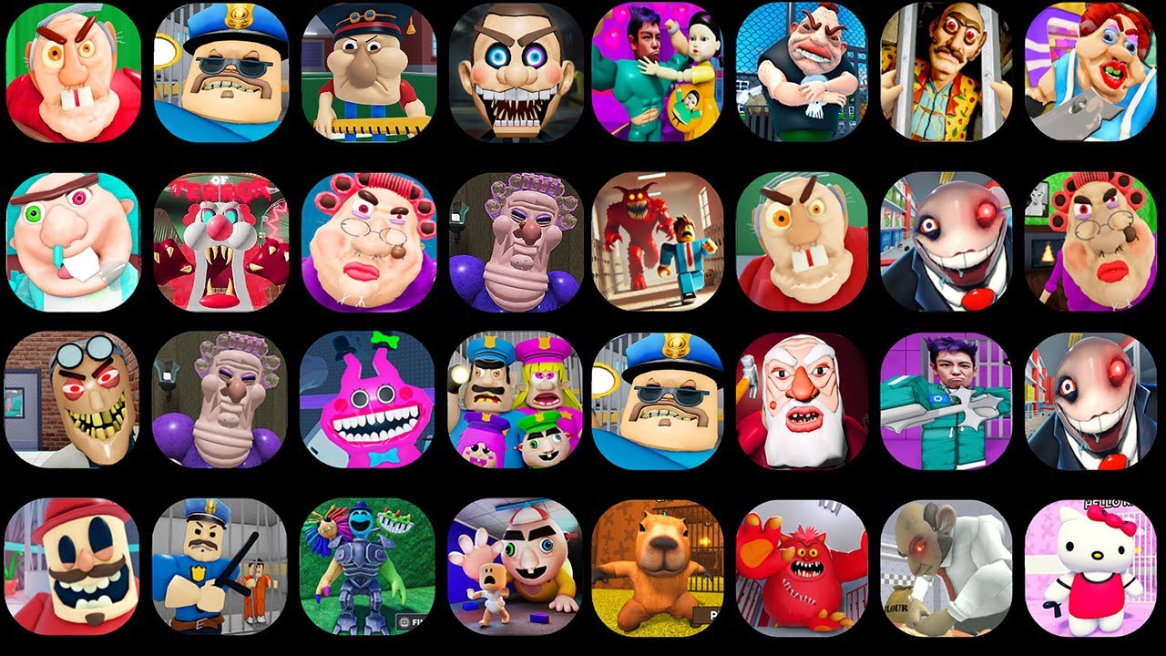 ROBLOX: GRUMPY GRAN,ESCAPE PAPA PIZZA'S PIZZERIA,MUSCLE THANOS' PRISON RUN,ESCAPE CARNIVAL OF TERROR