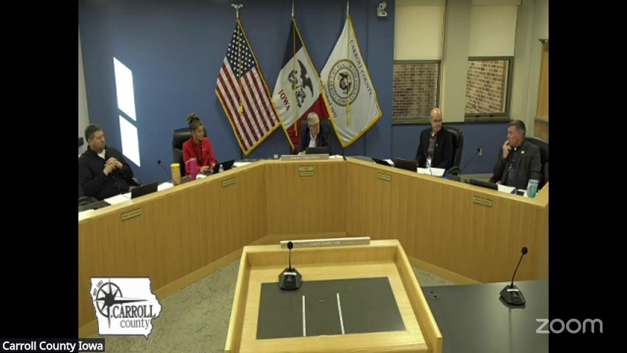 Carroll County Iowa Board of Supervisors Meeting