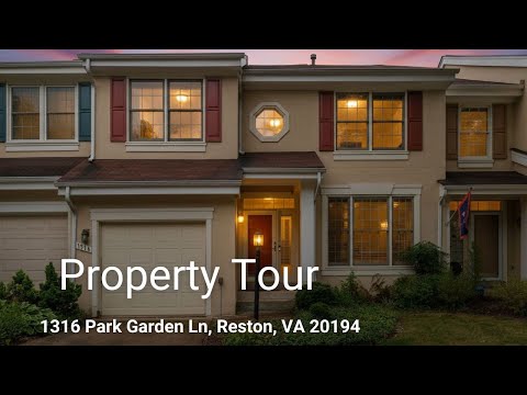 1316 Park Garden Ln, Reston, VA home video tour