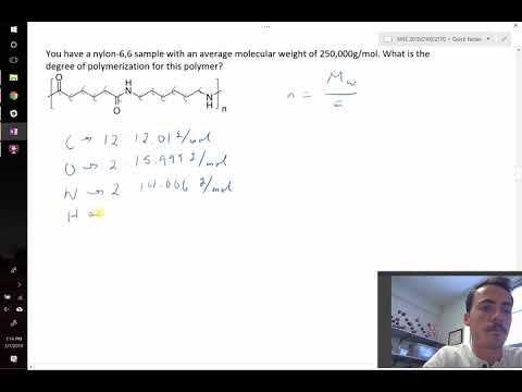 Degree of polymerization example problem
