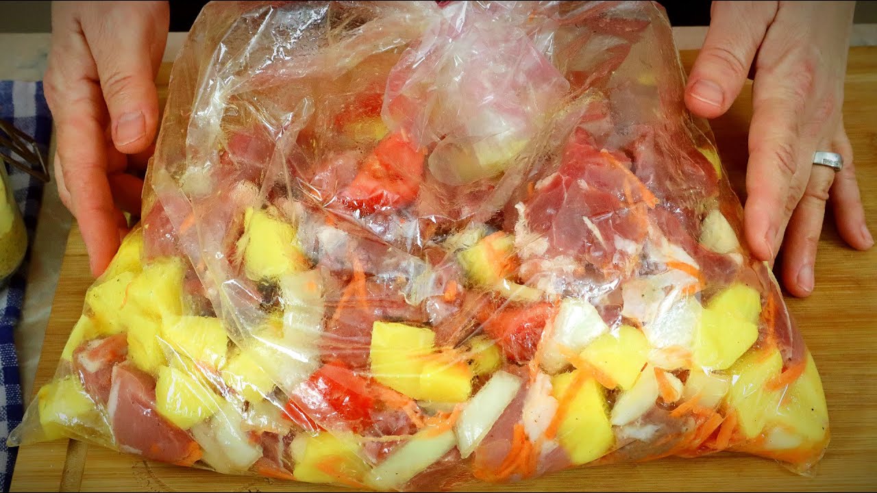 ВСЕ В СУМКЕ И В ПЕЧИ - мясо с картофелем, запеченное в собственном соку РЕЦЕПТ