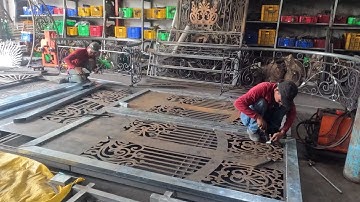 mẫu cửa cổng rào sắt hoa văn mỹ thuật cnc đẹp | Cổng Rào Đẹp Vlog