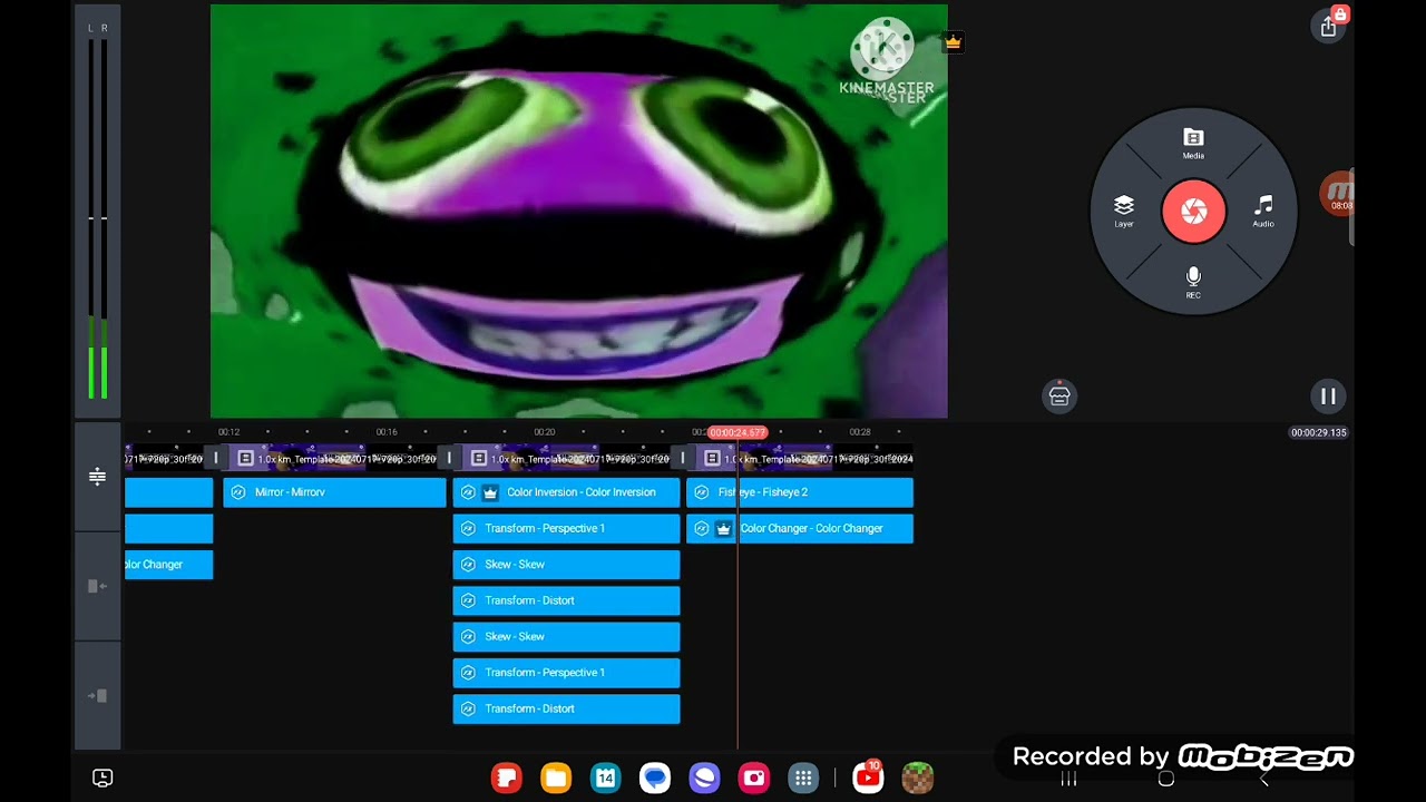how to make klasky csupo pitch shifting on kinemaster