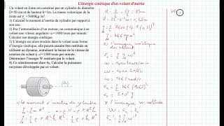 Énergie Cinétique Dun Volant Dinertie