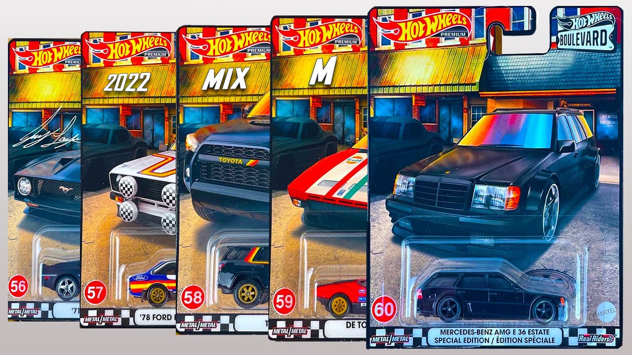 Set Completo Hot Wheels Boulevard 2022, 25 Macchine Premium HJT52, Scala 1:64, Multicolor, Nuovo In Scatola, Made In Thailand