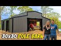 Diy couple builds dream barn in 20ish minutes  start to finish  barndominium