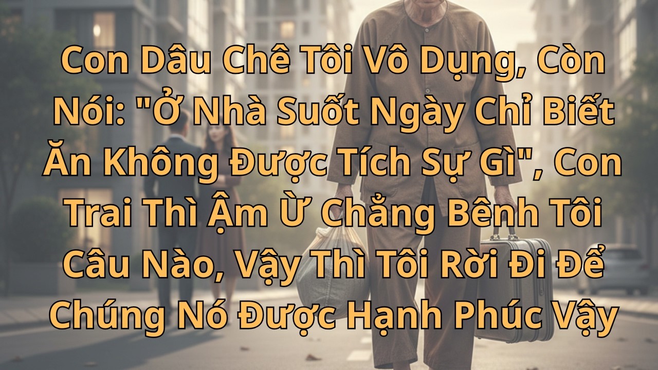 Con Dâu Chê Tôi Vô Dụng, Còn Nói: 