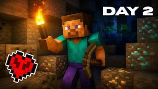 Day 2 of Hardcore Minecraft and I'm Already Cooked