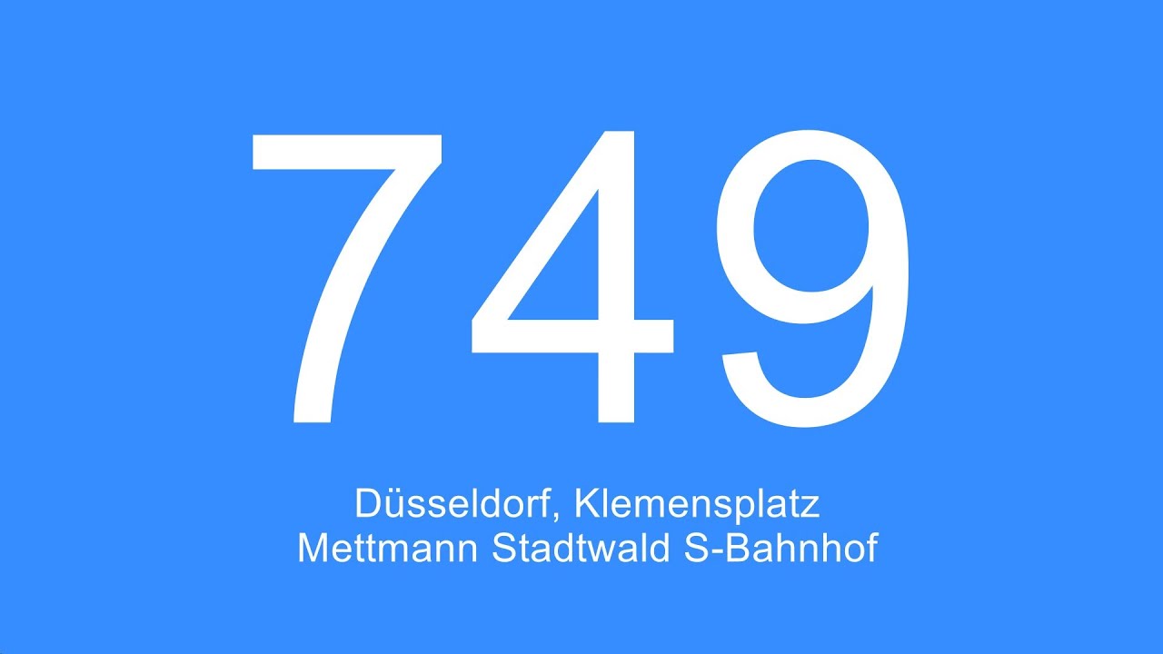 [Видео] Автобус № 749 | Дюссельдорф, Клеменсплац - вокзал Меттманн-Штадтвальд | 2022