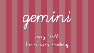 Gemini 𖡼⊱ May 2026 Tarot Card Reading