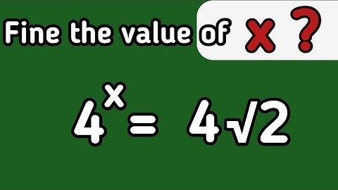 A nice exponential equation || Fine the value of x