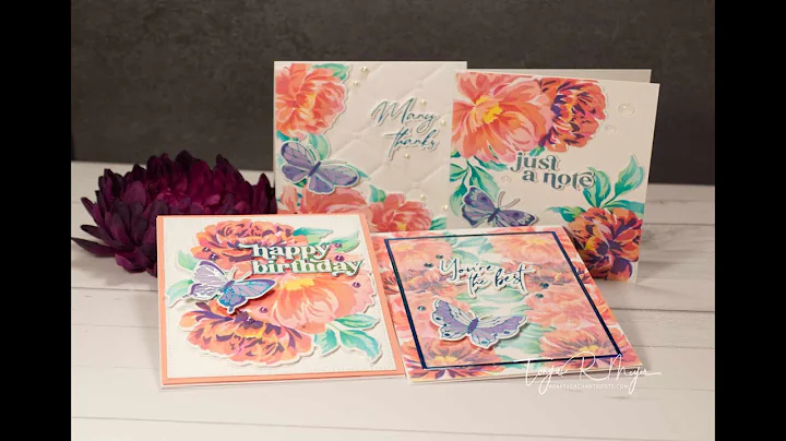 Beautiful Blended Peonies with The Ton Stamps