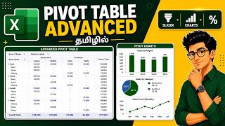 Advanced Pivot Table Tutorial | Slicers, Grouping & Charts#PivotTable#Excel#slicers