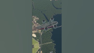 Flying aircraft carrier drops giant bomb