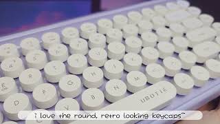 quick aesthetic lavender retro bluetooth keyboard review w/ UBOTIE Wireless Bluetooth Keyboard