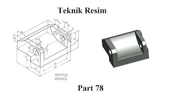 Solidworks tutorial Ex 78 Mentese Govdesi Model, Geometric Shape from Teknik Resim