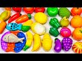 Satisfying Video | How to Cutting Fruits and Vegetables ASMR | CHILI TOMATO mixing Squishy Pop It