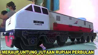 TRIPLEK Disulap Jadi Miniatur Kereta Api Kayu, Pemuda di Sidoarjo Raup Omzet Jutaan Rupiah Perbulan