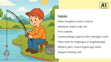 Slow Reading in Hungarian – Relaxing Story for Beginners | Hungarian A1- Péter horgászni volt