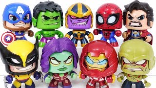 Marvel Avengers Hulkbuster, X-men Wolverine, Gamora! Defeat Thanos, dinosaurs army! #DuDuPopTOY