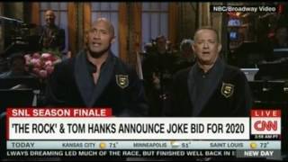 Saturday Night Live with the Rock and Hanks ends season by mocking the Trump White House