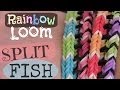 RAINBOW LOOM : Split Fish Bracelet - How To - Original Design | SoCraftastic