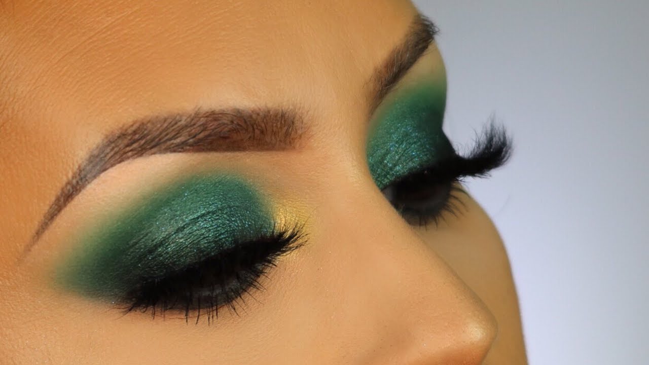 Affordable green smokey eye tutorial YouTube