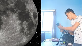 I captured moon in evening 