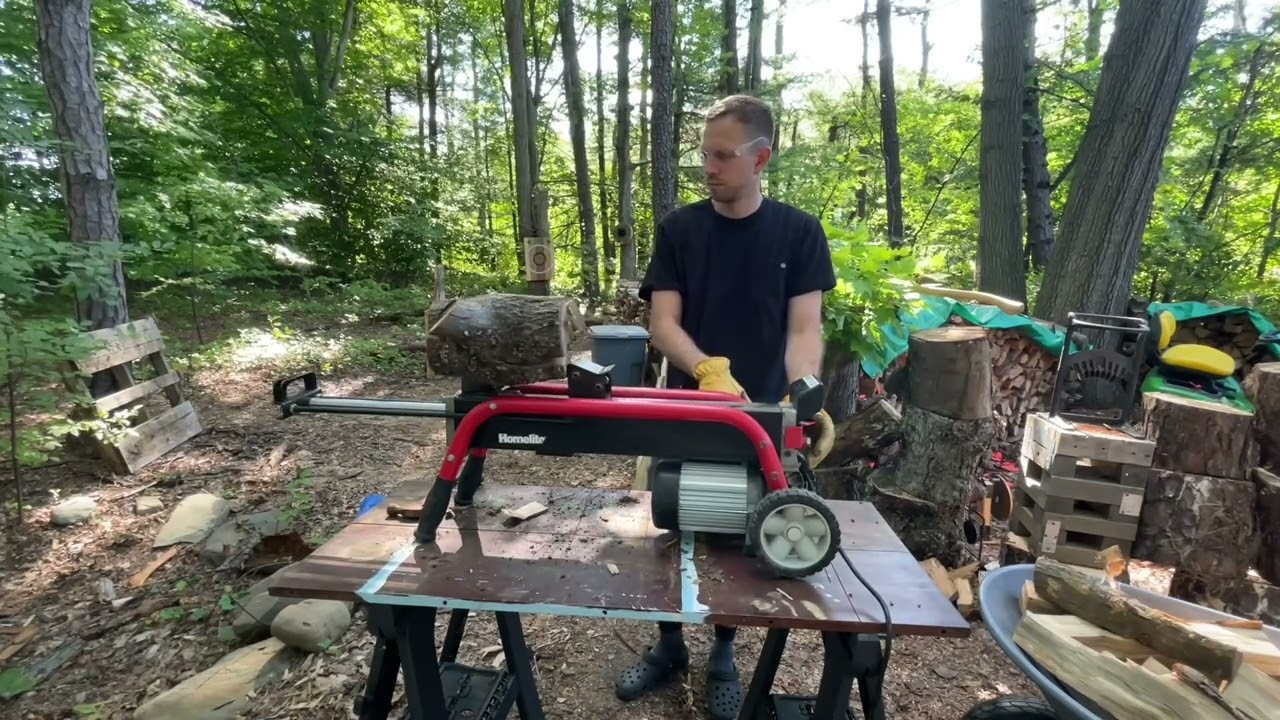 Homelite Electric Log Splitter Big Maple and Oak YouTube