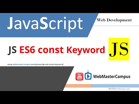 JavaScript ES6 Const Keyword
