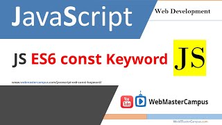 JavaScript ES6 Const Keyword
