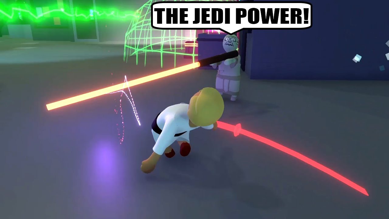 Йода из «Звёздных войн» учит Люка Скайуокера, как стать джедаем в Human Fall Flat