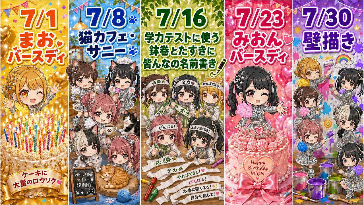 7月の生配信スケジュール❣️