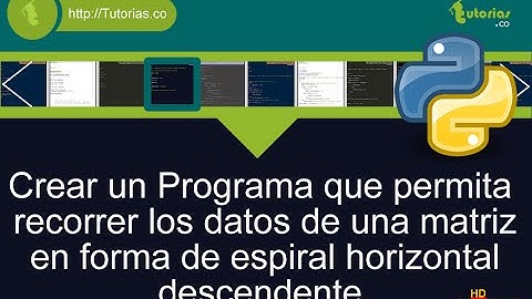 arrays – python (espiral horizontal descendente)