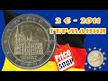 2 евро 2011 года Германия 2 euro Северный Рейн-Вестфалия. 2 euro 2011 Nordrhein-Westfalen