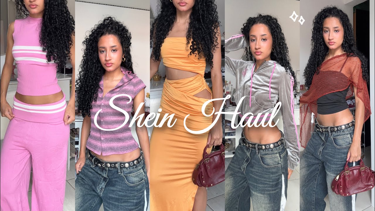 abrindo as MELHORES comprinhas da SHEIN: bolsa, calça, vestido⭐️