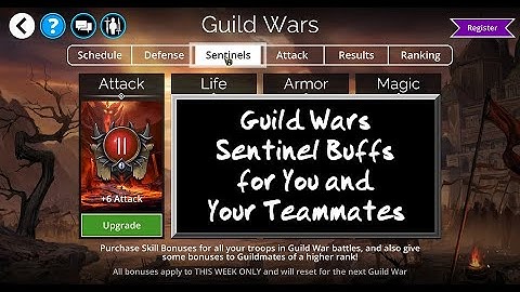 Gems of War Tiny Tutorial: Guild Wars Sentinels
