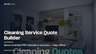 Cleaning Service Quote Builder App | Offline PDF Estimate Maker for Cleaners screenshot 4