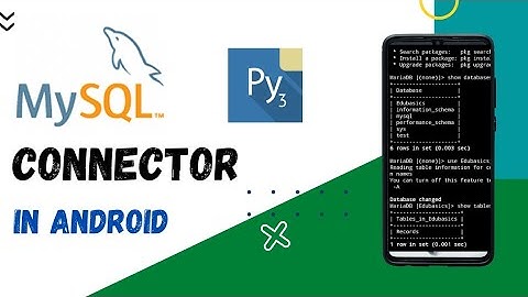 Connect MySQL with Python in Your Android Phone | Pydroid-3 | MySQL Connector | Termux | Edubasics