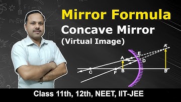 Mirror Formula for Concave Mirror (Virtual image) | Ray Optics | 12th Physics #umeshrajoria  #cbse