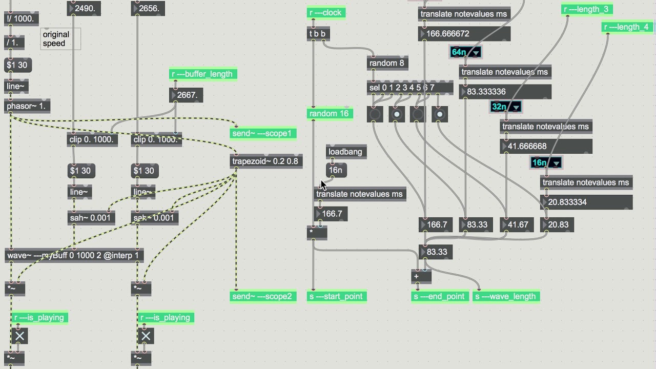 Max/MSP beat slicing with wave~ object #2 - YouTube