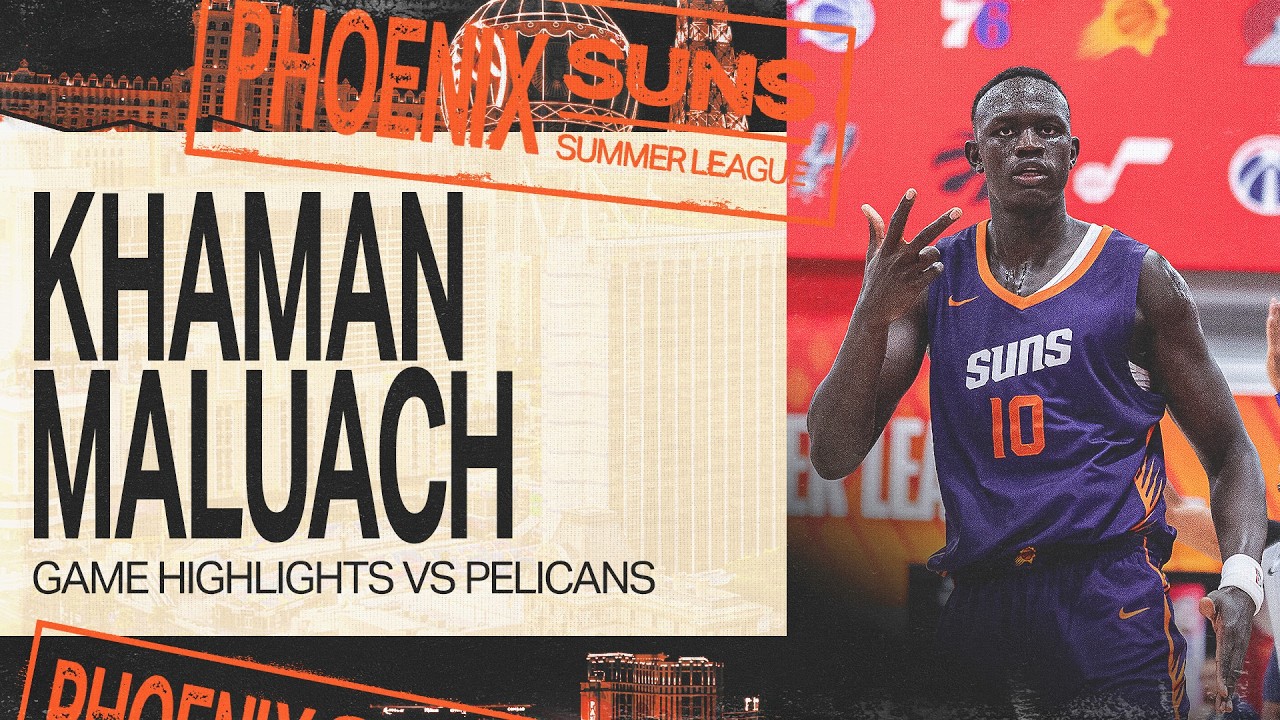 Khaman Maluach 15 PTS/15 REB for 2nd Double-Double at Summer League | Phoenix Suns Player Highlights