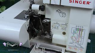 تنظيف ماكينة الاوفر لوك (Singer | 14SH754) ‏| Mema Sewing ♡