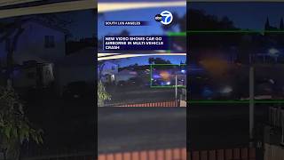 New shows car go airborne in multi-vehicle crash in South LA
