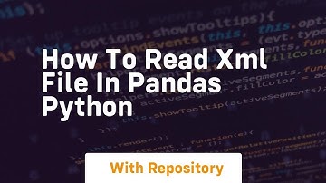 How to read xml file in pandas python