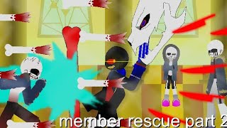 Murder time trio vs error sans | MEMBER RESCUE part 2 - animation