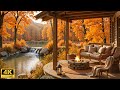 Autumn by the Lakeside - Soft Piano &amp; Fireplace Sounds | Calm Your Mind and Sleep