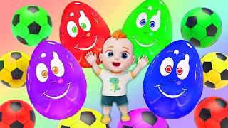 Let's go to the farm & 5 Color Eggs Song | Colors Song | Nursery Rhymes & Kids Songs | Kindergarten