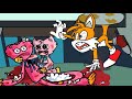 Fnf Huggy Wuggy Kissy vs Tails Sonic Sad Among us animation