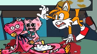Fnf Huggy Wuggy Kissy Vs Tails Sonic Sad Among Us Animation